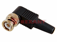 Разъем BNC(штекер) под винт с колпачком Rexant, угловой